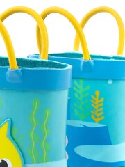 Vanilla Underground Blue Baby Shark Kids Character Wellies - Image 4 of 5