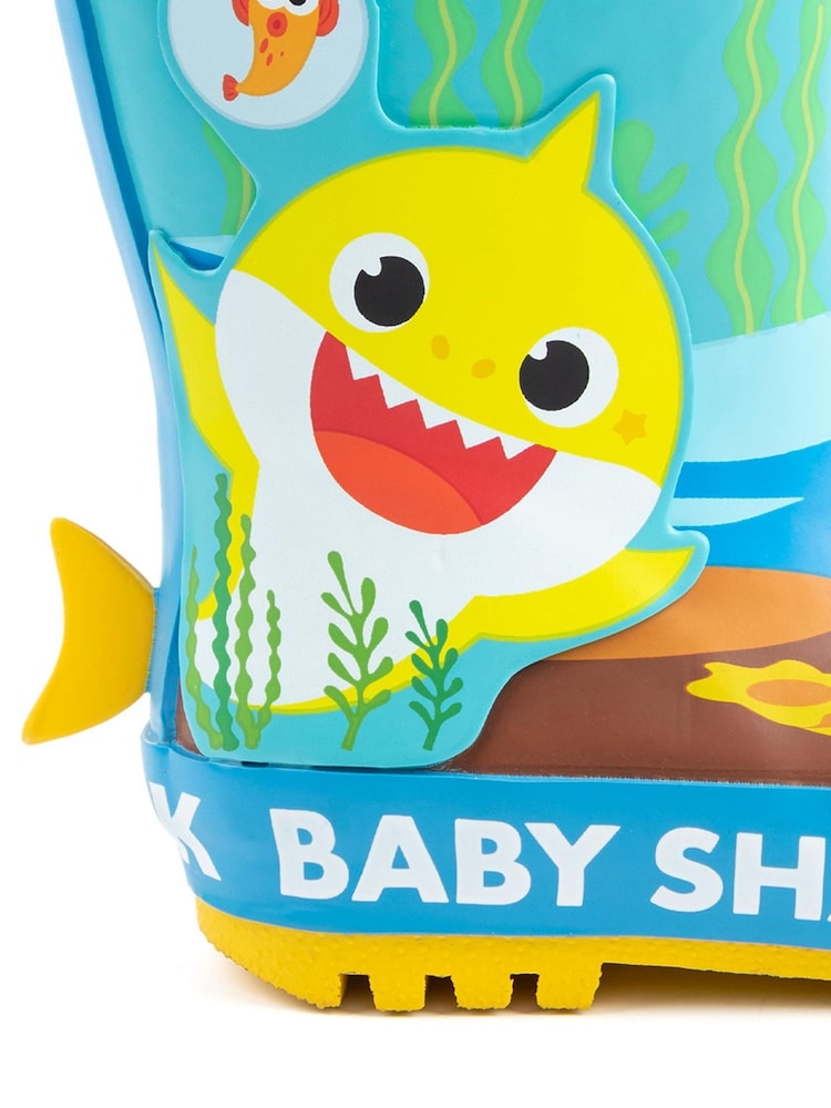 Vanilla Underground Blue Baby Shark Kids Character Wellies - Image 5 of 5 Vanilla Underground Blue Baby Shark Kids Character Wellies - Image 5 of 5