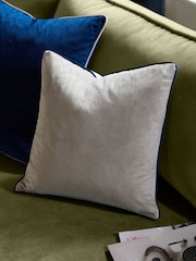 Furn Silver Meridian Velvet Cushion 45 x 45cm Cover 45cm X 45cm - Image 1 of 5