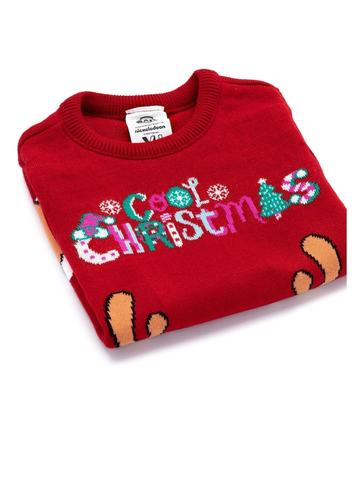 Roșu cu model Paw Patrol - Pulover pentru copii cu model Vanilla Underground Xmas - Imaginea 2 din 5