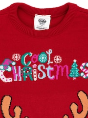 Roșu cu model Paw Patrol - Pulover pentru copii cu model Vanilla Underground Xmas - Imaginea 4 din 5