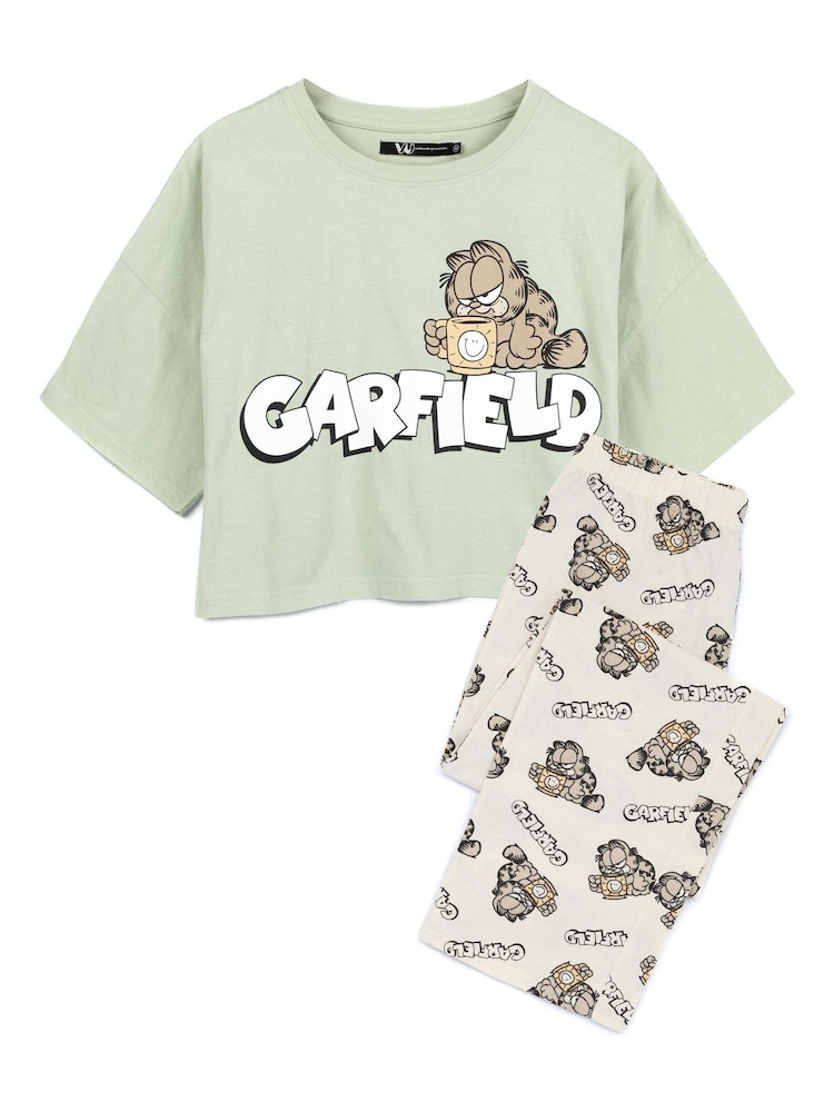 Green Garfield - Vanilla Underground Long Leg Pyjamas Set - Imagem 1 de 1