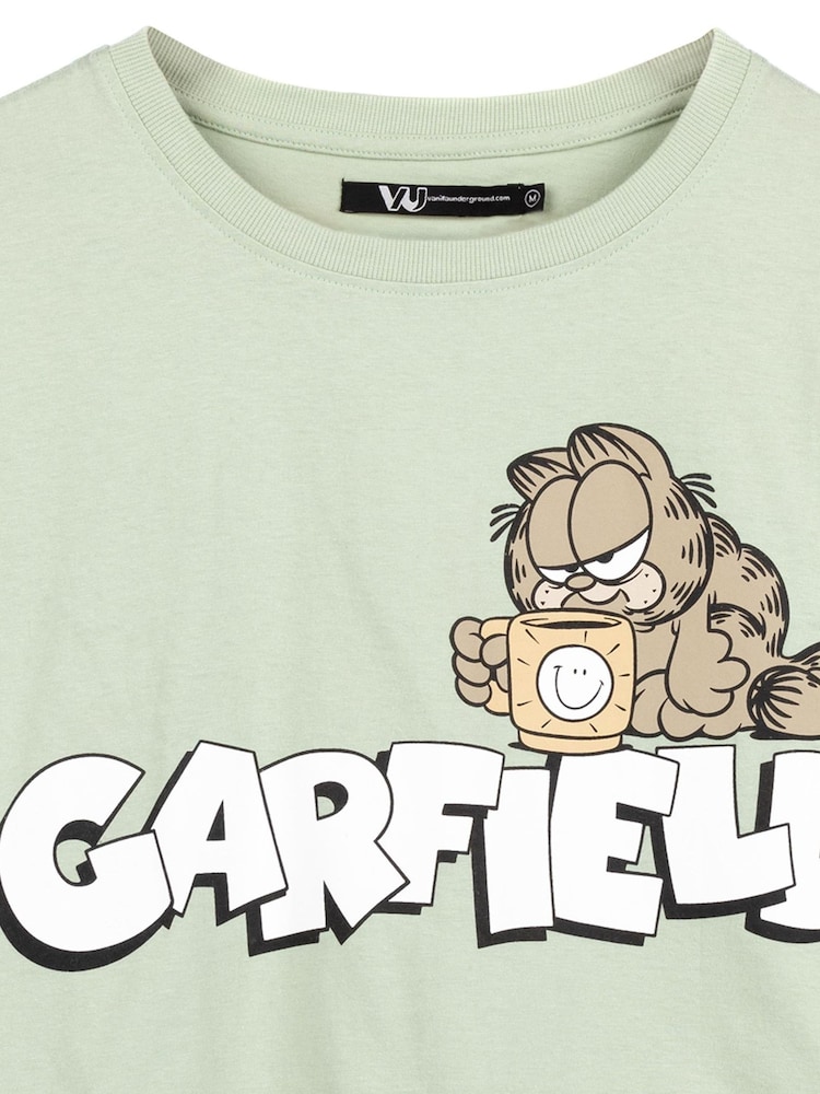 Vanilla Underground Green Garfield Long Leg Pyjamas Set - Image 3 of 5
