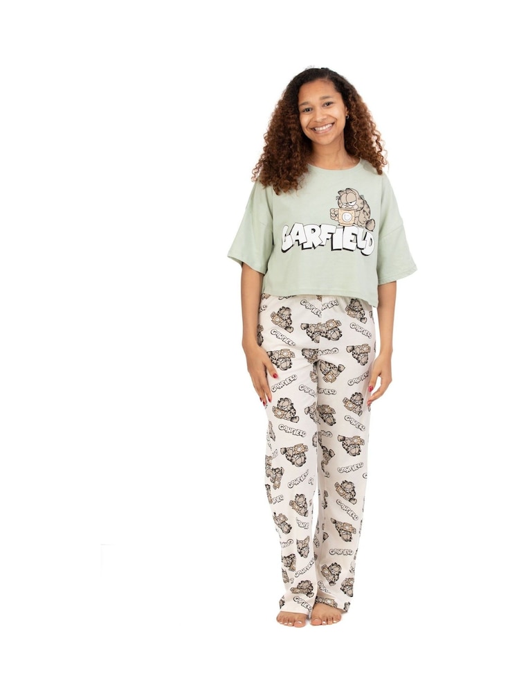 Vanilla Underground Green Garfield Long Leg Pyjamas Set - Image 4 of 5