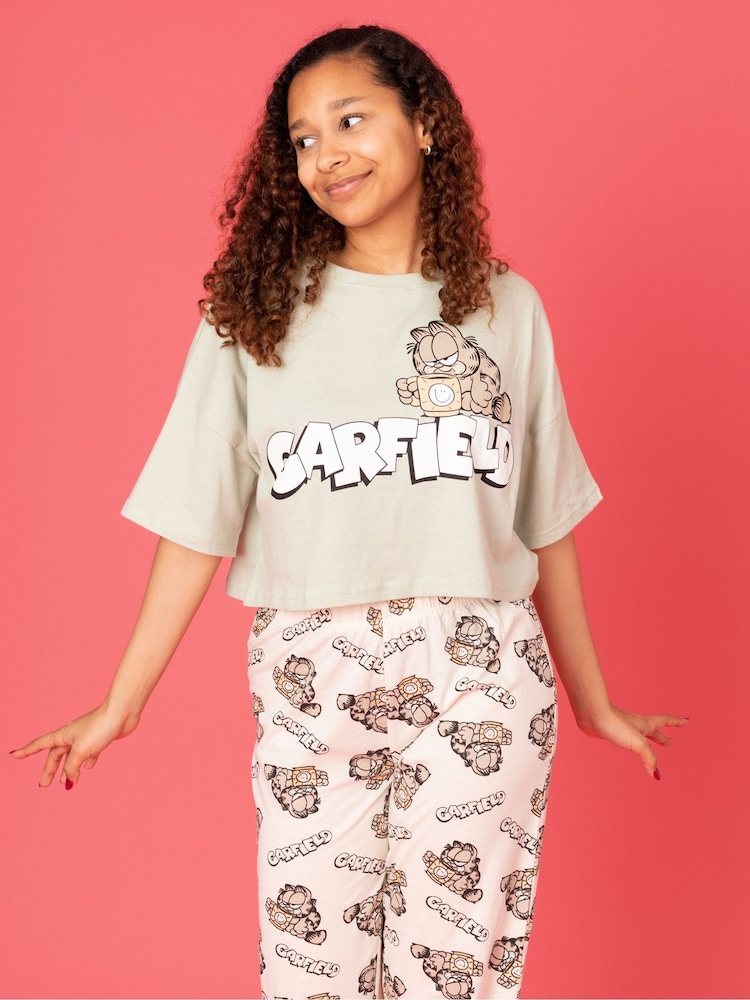Vanilla Underground Green Garfield Long Leg Pyjamas Set - Image 5 of 5