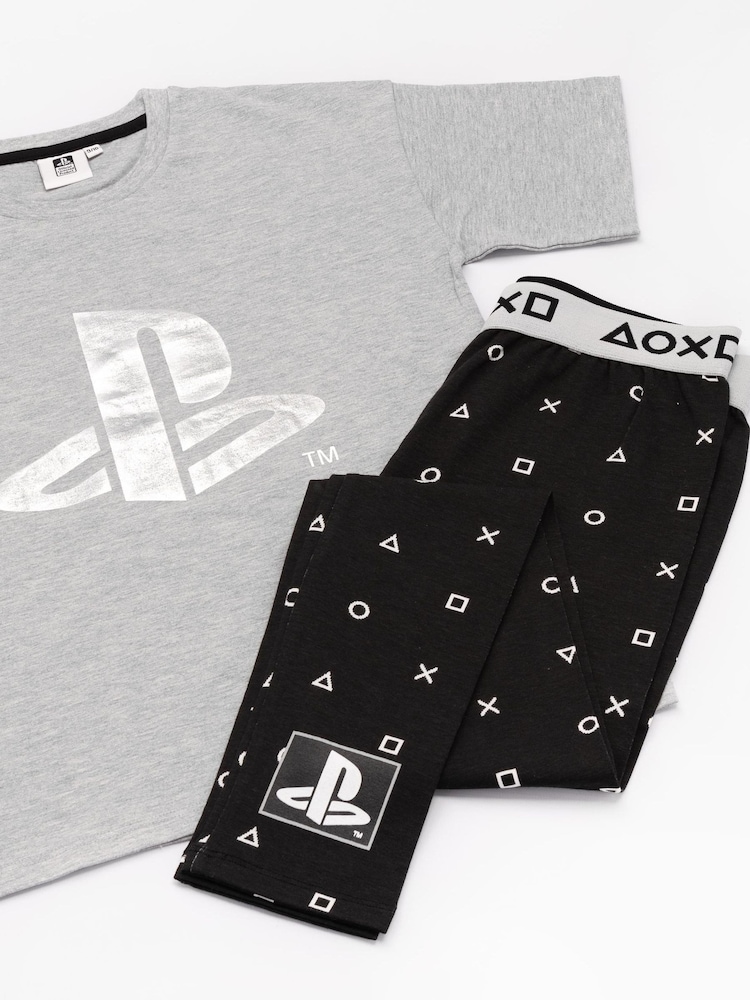 Vanilla Underground Grey Playstation Long Leg 100% Cotton Pyjamas - Image 5 of 6
