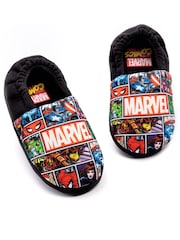 Vanilla Underground Black Marvel Winter Slippers - Image 1 of 5