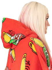 Vanilla Underground Red Friends Adult Blanket Hoodie - Image 3 of 5