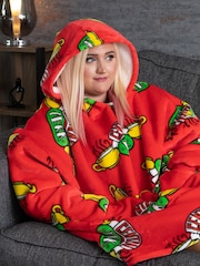 Vanilla Underground Red Friends Adult Blanket Hoodie - Image 5 of 5