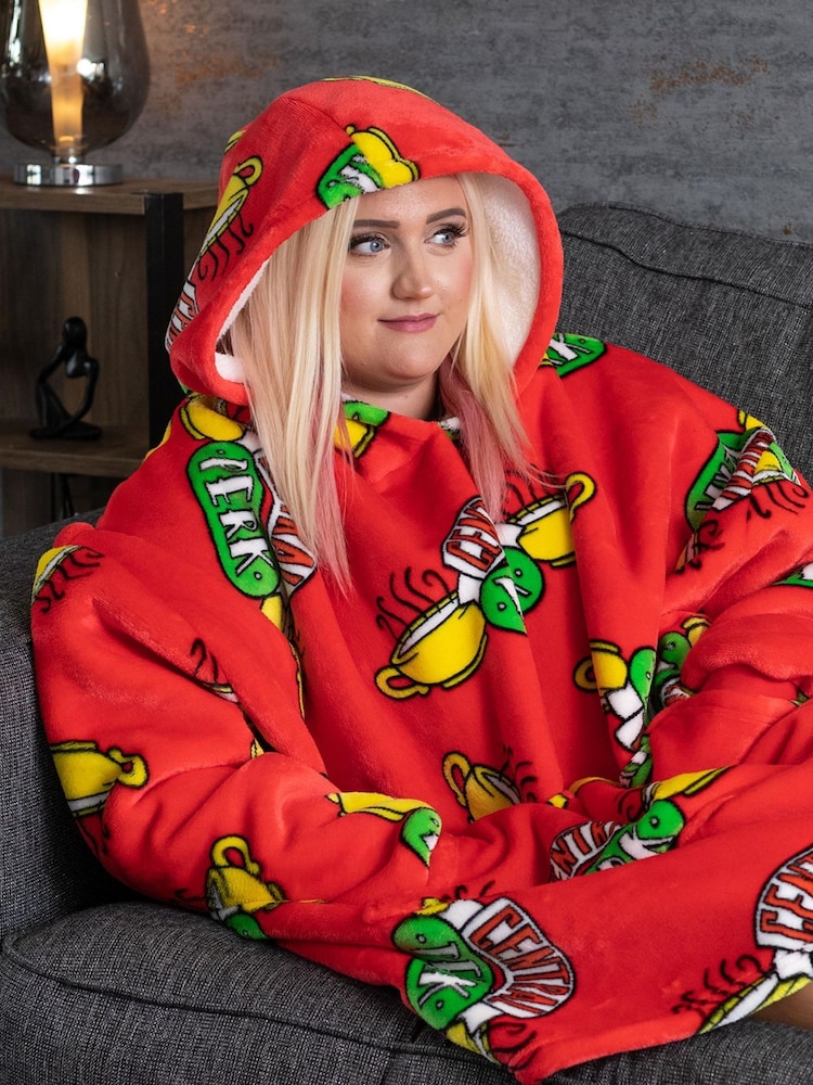 Vanilla Underground Red Friends Adult Blanket Hoodie - Image 5 of 5