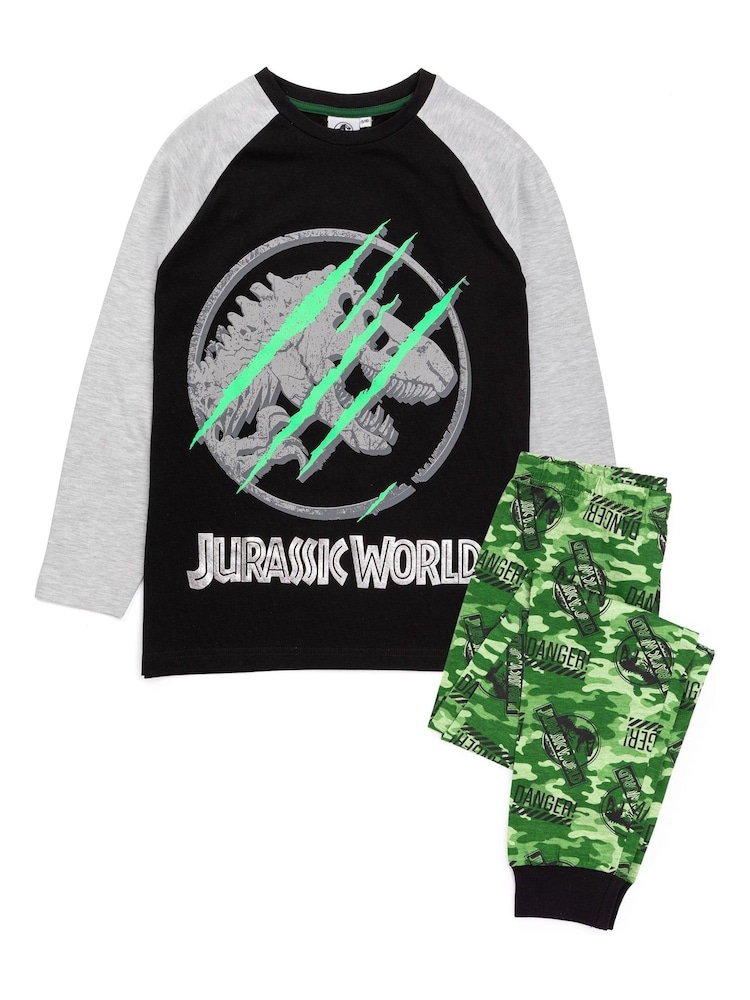 Vanilla Underground Black Jurassic World Kids Pokemon Long Leg Pyjamas Set - Image 1 of 6