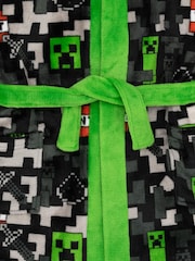 Vanilla Underground Black Minecraft Unisex Kids Fleece Dressing Gown Robe - Image 4 of 7