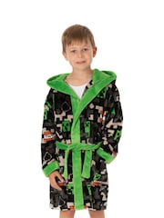 Vanilla Underground Black Minecraft Unisex Kids Fleece Dressing Gown Robe - Image 5 of 7