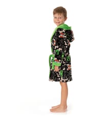Vanilla Underground Black Minecraft Unisex Kids Fleece Dressing Gown Robe - Image 6 of 7