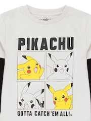 Vanilla Underground Grey Pokemon 100% Cotton Long-Sleeved Character T-Shirt - Image 2 of 5
