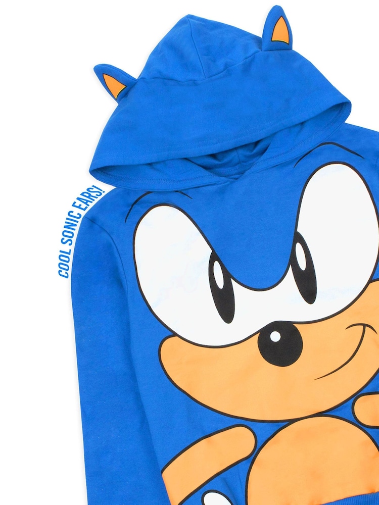 Vanilla Underground Blue Sonic 100% Cotton Gaming Hoodie - Image 2 of 5