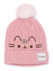 Vanilla Underground Pink Pusheen Ladies Knitted Hat and Flip Mitts Set - Image 2 of 4