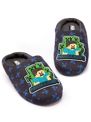 Vanilla Underground Blue Minecraft Winter Slippers - Image 1 of 5