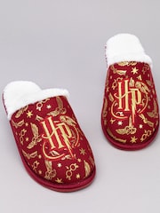 Vanilla Underground Red Harry Potter Fluffy Womens Slippers - Image 1 of 5