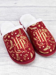 Vanilla Underground Red Harry Potter Fluffy Womens Slippers - Image 3 of 5