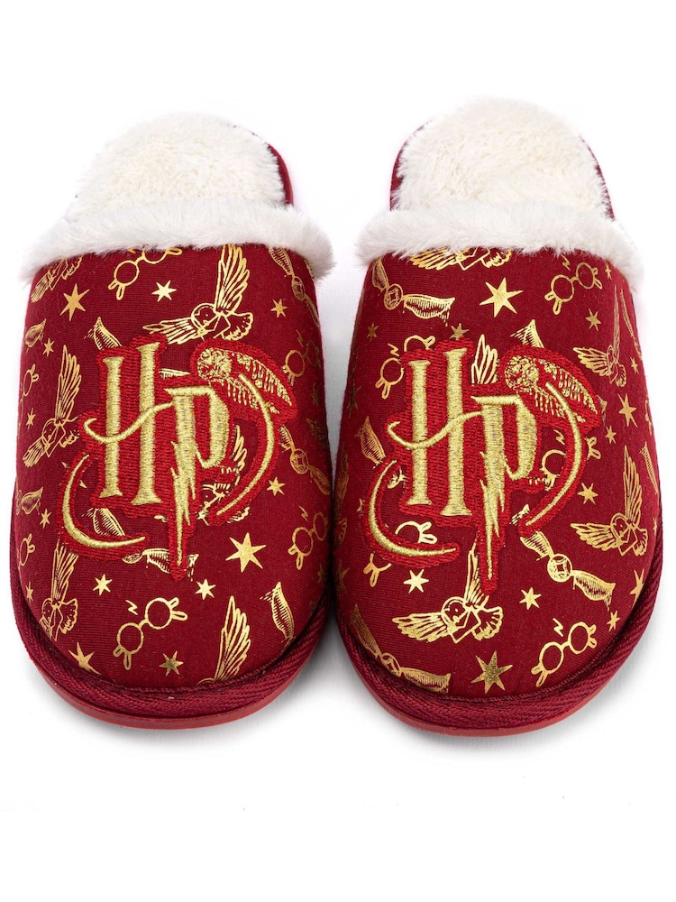 Vanilla Underground Red Harry Potter Fluffy Womens Slippers - Image 4 of 5