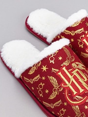 Vanilla Underground Red Harry Potter Fluffy Womens Slippers - Image 5 of 5