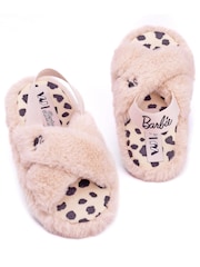 Vanilla Underground Pink Barbie Fluffy Womens Slippers - Image 1 of 5