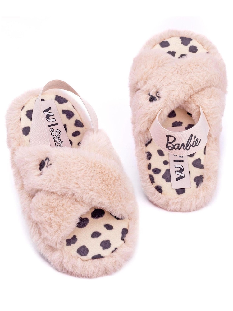 Vanilla Underground Pink Barbie Fluffy Womens Slippers - Image 1 of 5