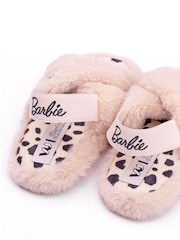 Vanilla Underground Pink Barbie Fluffy Womens Slippers - Image 4 of 5
