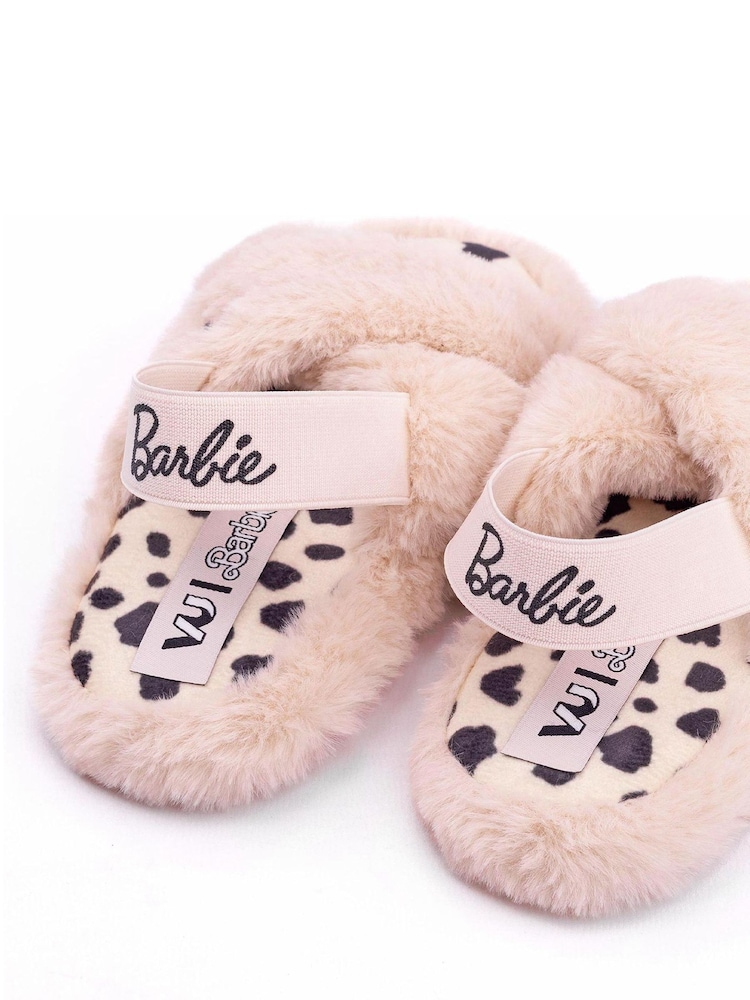 Vanilla Underground Pink Barbie Fluffy Womens Slippers - Image 4 of 5