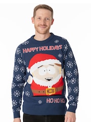 Vanilla Underground Blue South Park Mens Christmas Jumper - Image 1 of 6