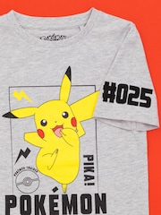 Vanilla Underground Grey Kids Pokemon 100% Cotton T-Shirt - Image 4 of 5