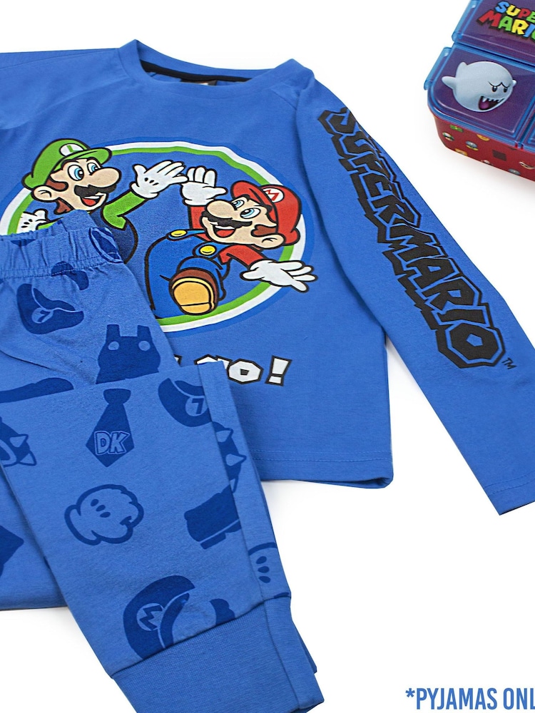 Vanilla Underground Blue Super Mario Kids Pokemon Long Leg Pyjamas Set - Image 2 of 5