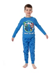 Vanilla Underground Blue Super Mario Kids Pokemon Long Leg Pyjamas Set - Image 5 of 5