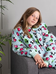 Vanilla Underground Blue Minecraft Girls Blanket Hoodie - Image 5 of 6