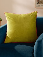 Furn Green Meridian Velvet Cushion 55 x 55cm Cover 45cm X 45cm - Image 1 of 5