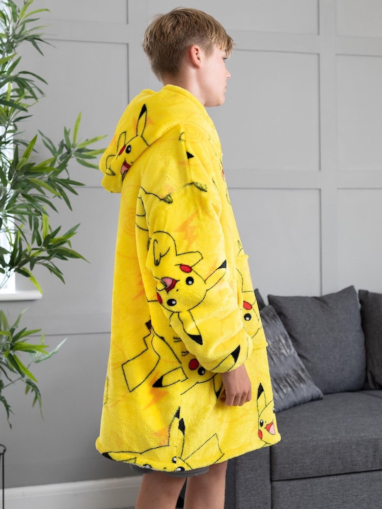 Vanilla Underground Yellow Pokemon All-Over Print Blanket Hoodie - Image 4 of 5