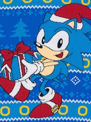 Vanilla Underground Blue Sonic Mens Christmas Jumper - Image 4 of 5