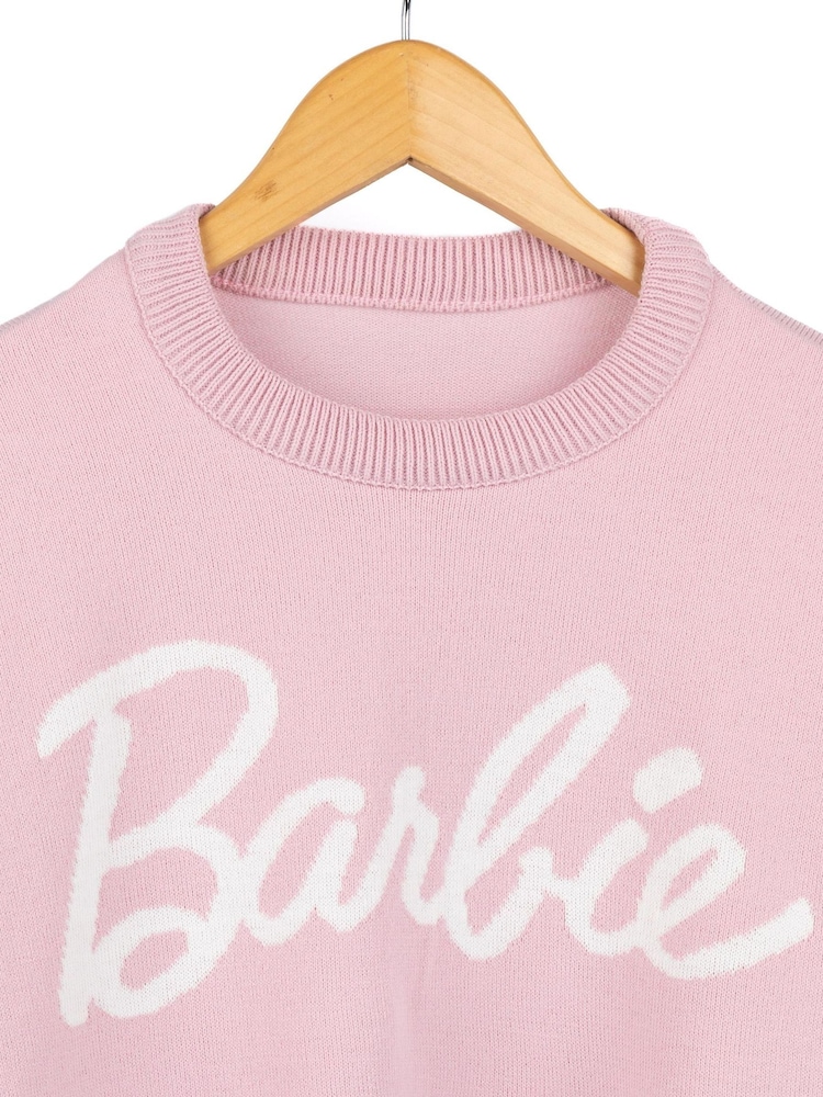 Vanilla Underground Pink Barbie Ladies Christmas Jumper - Image 7 of 9