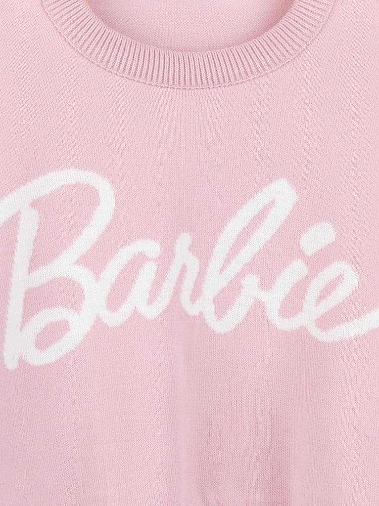 Vanilla Underground Pink Barbie Ladies Christmas Jumper - Image 8 of 9