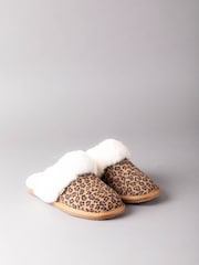 Lakeland Leather Brown Ladies Sheepskin Slider Slippers - Image 1 of 4