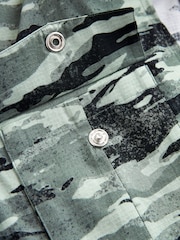 Green Camo EDIT Zip Through Shacket Overshirt - Image 11 of 11