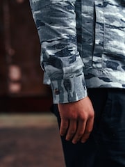 Green Camo EDIT Zip Through Shacket Overshirt - Image 5 of 11