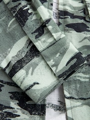 Green Camo EDIT Zip Through Shacket Overshirt - Image 8 of 11