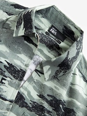 Green Camo EDIT Zip Through Shacket Overshirt - Image 9 of 11