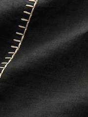 Black Premium 100% Linen Mini Dress - Image 7 of 7