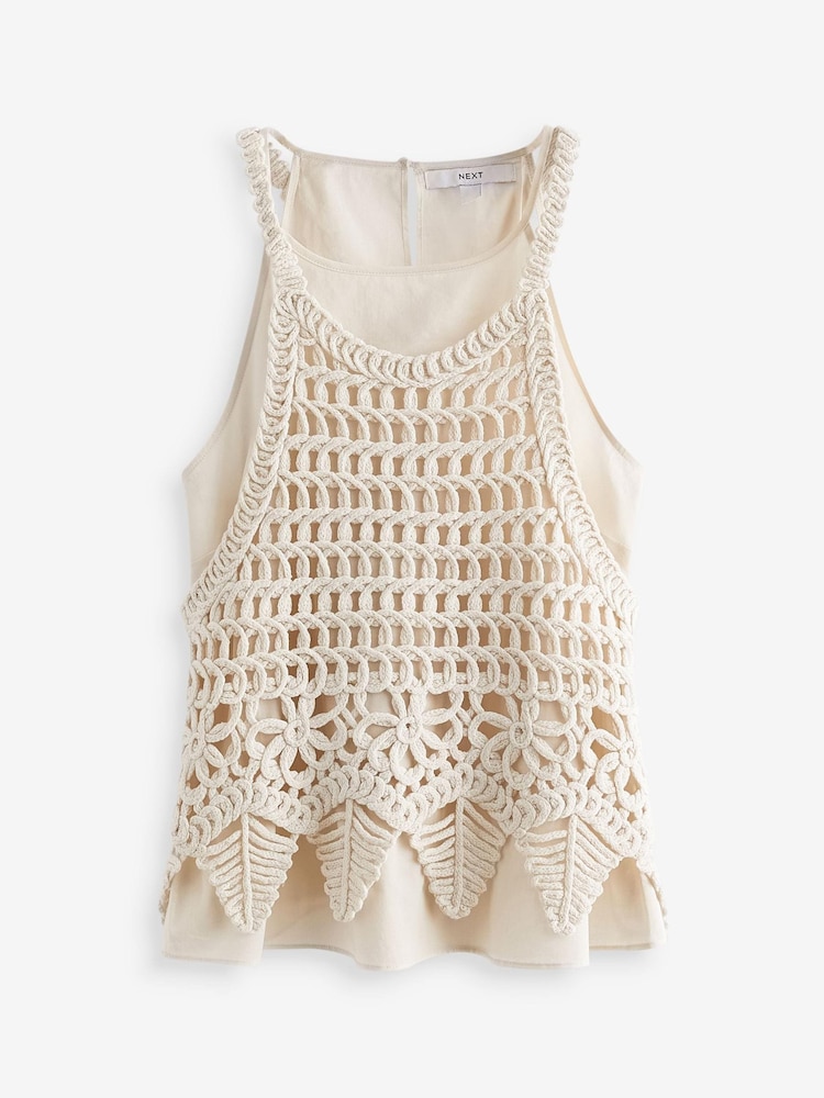 Ecru Crochet Knitted Base Layer - Image 5 of 6
