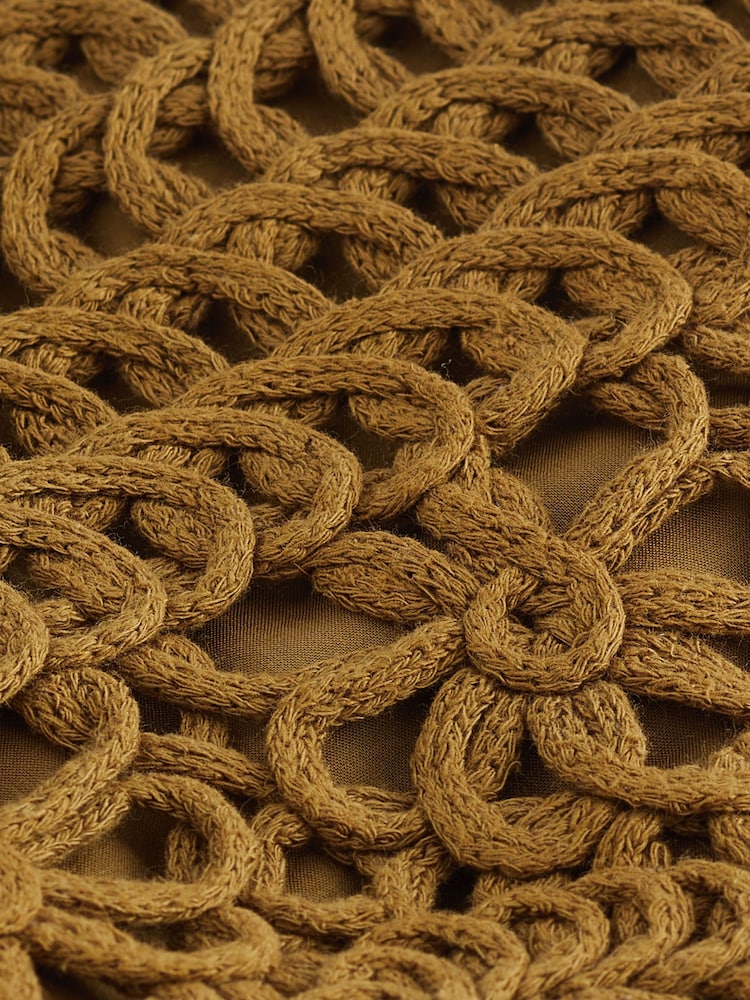 Brown 100% Cotton Crochet Knitted Base Layer - Image 7 of 7