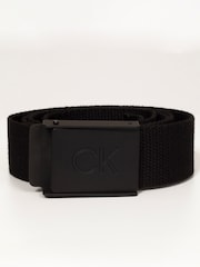 Calvin Klein Golf Monogram Buckle Black Belt - Image 1 of 3