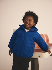 Blue Hooded Puffer Coat (3mths-7yrs) - Image 2 of 10